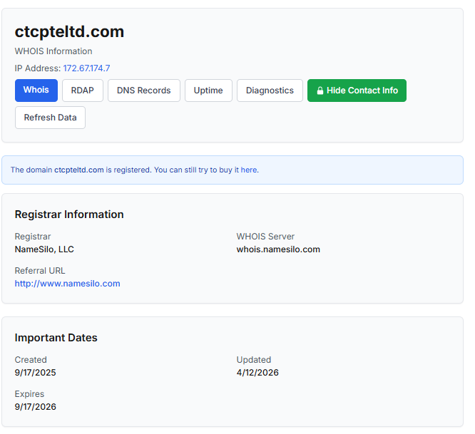 Capital Trade Consulting domain data