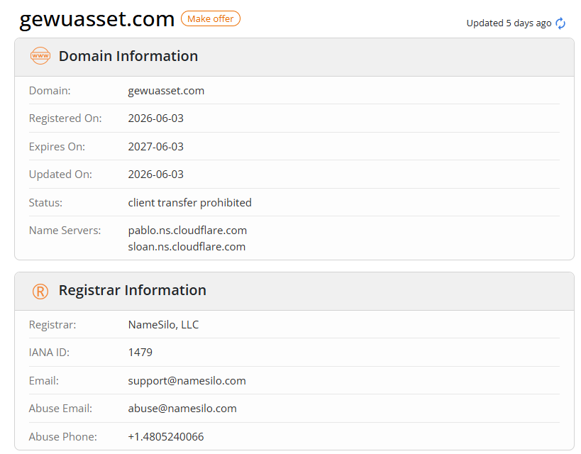 Gewuasset domain info